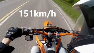 KTM EXC 125 0100kmh and Top Speed [upl. by Ramsey648]