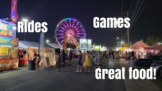 Delaware State Fair 2023 Tons of Carnival rides games and great food Harrington DE 72723 [upl. by Kerek657]