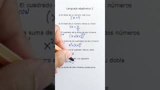 Traducir a lenguaje ALGEBRAICO 2de2 [upl. by Mahgem]