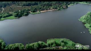 Frensham Little Pond from the air [upl. by Drooff]