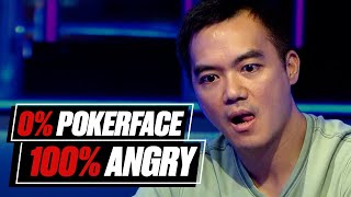 0 Pokerface 100 Angry Moments ♠️ PokerStars [upl. by Shakti]