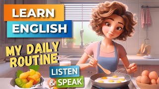 My Daily Routine  Improve Your English  English Listening Skills  Speaking Skills [upl. by Sidwohl]