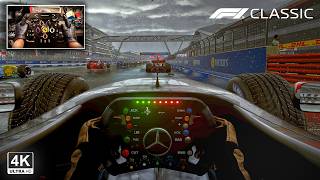 David Coulthards McLaren MP417 V10 Cockpit View  British GP  F1 Classic Steering Wheel Gameplay [upl. by Aronoel]