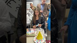 Soldier surprise proposes to girlfriend on her birthday 🥹 [upl. by Adnowal]