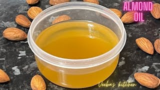 EASIEST amp QUICKEST WAY TO MAKE ALMOND OIL AT HOME  HOMEMADE ALMOND OIL USING HOT PRESSED METHOD [upl. by Liagibba]