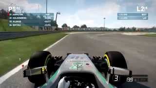 Codemasters F1 2014 Gameplay PC  Lewis Hamilton  Hungaroring Hungary  RACE [upl. by Winn]