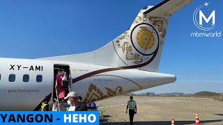 Myanmar National Airlines Flight Experience UB 135 Yangon to Heho [upl. by Yci362]