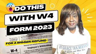 Do this with W4 Form 2023 to get a BIGGER REFUND 🤑  Single No Dependents [upl. by Eulalia]