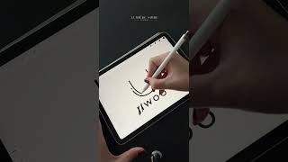 Design with us 💫 The name Jiwoo as a Logo logodesign designprocess adobeillustrator procreate [upl. by Notirb]