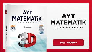 AYT 3D Matematik Soru Bankası Bölüm 08 Test 01 Soru Çözümleri  Eyüp Boncuk [upl. by Nallad95]