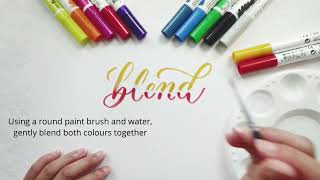 Learn How to Blend with Ecoline Brush Pen Markers [upl. by Eniotna]