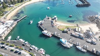 wollongong  beach  lighthouse  lookout  4k Drone Footage [upl. by Jacqui]