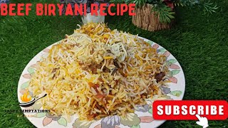 Beef Biryani recipe Famous karachi beef biryani Masaledar beef biryani TastyTemptations byrabia [upl. by Anairotciv484]