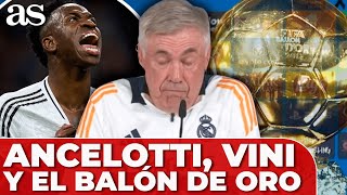 El SEÑORÍO de ANCELOTTI cuando le preguntaron por VINICIUS y el BALÓN DE ORO [upl. by Occor268]