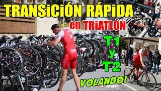 Cómo hacer una Transición Rápida en Triatlón T1 y T2 volando en Boxes 🚀 [upl. by Surad]