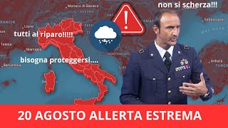 DOMANI SCATTA LALLERTA ROSSA Previsioni Meteo Critiche il 20 Agosto 2024 [upl. by Lirbaj584]