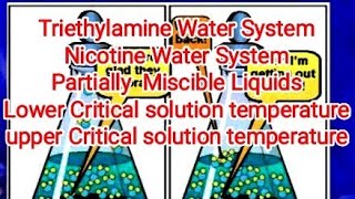 Triethylamine Water system Nicotine Water system partially miscible liquids Upper amp Lower CST [upl. by Enyallij]