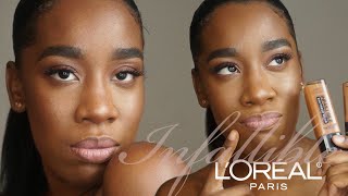 L’ORÉAL 24hr FRESH WEAR FOUNDATION full face L’Oréal REVIEW  swatches [upl. by Gnet]