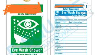 How to make eye washer inspection tageyewash checklist [upl. by Pegg]