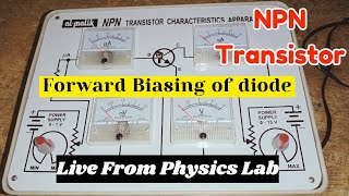 To study the characteristics of NPN transistor Forward biasing FSC physics 12 practical [upl. by Nwahsyt]