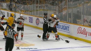 Radko Gudas vs Jeremy Lauzon Nov 14 2023 [upl. by Elliven848]