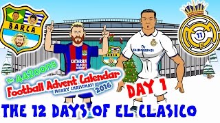 El Clasico  12 Days of Xmas BARCELONA vs REAL MADRID 11 2016 Day 1 Football Advent Calendar [upl. by Oirram]