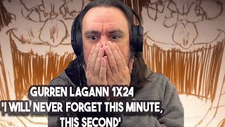 Kit Reacts Gurren Lagann 1x24 I Will Never Forget This Minute This Second [upl. by Ecnerret]