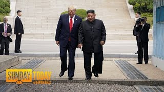 Trump Becomes 1st Sitting US President To Step Into North Korea  Sunday TODAY [upl. by Ahsinev978]