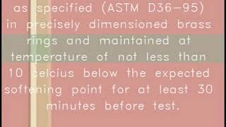 SOFTENING TEST  RING amp BALL APPARATUS [upl. by Aimal]