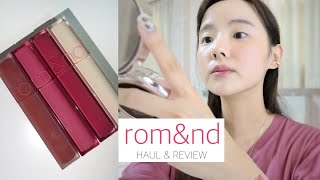 Haul amp Review ลิป romand รุ่น Dewyful และ Blur Fudge Tint 💘  Dearkiko [upl. by Wylen]