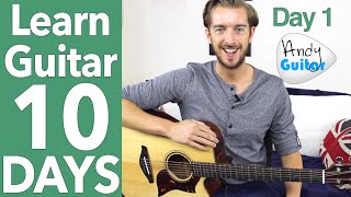 Guitar Lesson 1  Absolute Beginner Start Here Free 10 Day Starter Course [upl. by Etna]