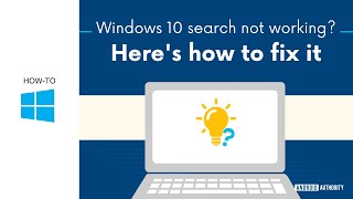 Windows 10 search not working Heres how to fix it [upl. by Ivets]