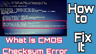 How to Fix CMOS Checksum Error  CMOS Checksum error in pc  Solving the CMOS checksum error  2021 [upl. by Enilegnave]