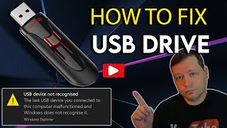 How to Fix USB Device Not Recognized  Restore USB Drive to Default Settings  Corrupted USB Drive [upl. by Emorej]