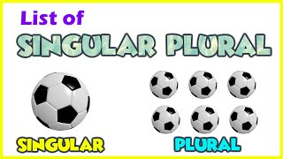 Learn English  50 List of Singular and Plural Nouns  English Vocabulary for Kids  AAtoonsKids [upl. by Ledua]