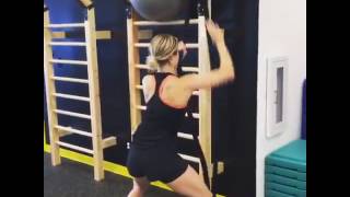 Genie Bouchard trainingworkingout in Gym [upl. by Hassett518]