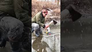 ICE FISHING 🎣🎣 fishing viralvideo hookfishing [upl. by Ruperta]