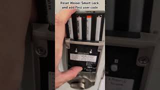 How to reset Weiser smart lock and add first user code [upl. by Abell]