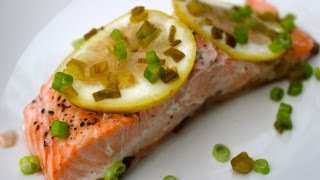 Lemon Baked Salmon Recipe [upl. by Enilemme]