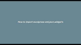 how to import jsonxml amp sliders in wordpress theme [upl. by Cliff]