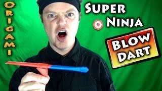 Origami Super Ninja Blow Dart [upl. by Yrannav]