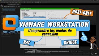 Adressage IP  le mode NAT BRIDGE HOSTONLY dans Vmware workstation [upl. by Yendic]