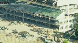 Demolition progresses at old Arlington International Racecourse [upl. by Loram285]