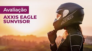 Capacete AXXIS com VISEIRA INTERNA  Review Completo do AXXIS EAGLE SUNVISOR  por Day Miguel ♥︎ [upl. by Groome]