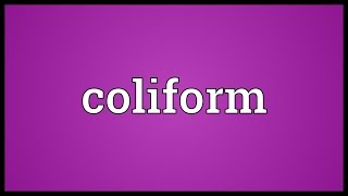 Coliform Meaning [upl. by Anitnamaid]