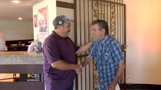 California man meets mysterious hero who rescued him from house fire [upl. by Zink19]