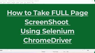 How to Take Full Page Screenshot using Selenium ChromeDriver  WebDriver Screenshot  ShutterBug [upl. by Finny16]