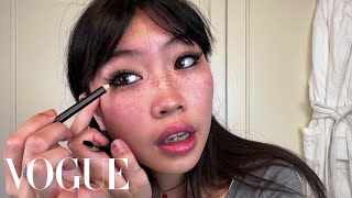 Beabadoobees Guide to Faux Freckles and LivedIn Eyeliner  Beauty Secrets  Vogue [upl. by Rriocard]