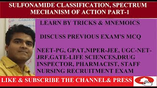 Sulfonamide Pharmacology Classification Learn By Tricks  Mechanism of Action Spectrum part 1 [upl. by Damas]