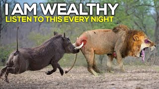 quotI AM WEALTHYquot Money Affirmations For Success Health amp Wealth  LISTEN TO THIS EVERY NIGHT WARTHOG [upl. by Philender925]